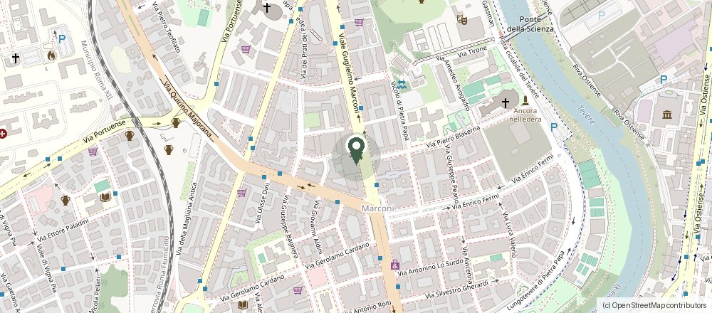 Mappa della zona: lo studio si trova su viale Guglielmo Marconi, vicino alla fermata Marconi